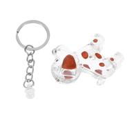 SUPVOX Porte-clés Mémoire pour Poils de Chien et Chat Boîte Transparente de Rangement Commémoratif Pendentif Capsule pour Collection de Souvenirs et Accessoires et Clés