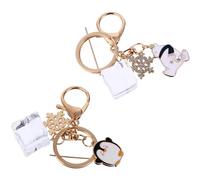 SUPVOX Porte-clés Multifonctions en Alliage Ours Polaire et Pingouin, Léger et Décoratif, 2 Pièces, Pendentifs pour Paquet et Téléphone, Design Unique et Élégant