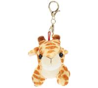 SUPVOX Porte-clés Peluche Animal Girafe Mignon Pendentif Décoratif Sac Portable Léger Cadeau Anniversaire Noël