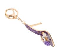 SUPVOX Porte-Clés Talon Haut en Cristaux Violet Pendentif Paquet à Main Élégant Accessoire Léger et Résistant Décoration pour Clés de Voiture et Paquet à Dos Présent Féminin Raffiné
