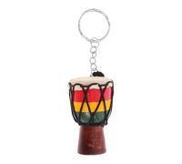 SUPVOX Porte-clés Tambour Africain Mini Djembé Décoratif 1 Pièce, Pendentif Suspendu aux Trois Couleurs pour Clés, Accessoire Souvenir de Voyage Authentique et Porte-clés Instrument
