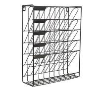 SUPVOX Porte-Documents Mural en Fer Noir, Organiseur de Courrier Suspendu, Support Bureau pour Magazines et Dossiers, Range-revues Compact pour Maison et École, Organiseur Papier Stable