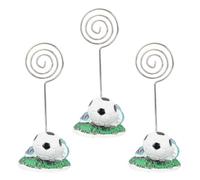 SUPVOX Porte-numéros de Table 3pcs en Résine et Fer, Pince à Carte Mémo Décorative pour Anniversaire et Bar, Support Photo et Note pour Fête Football