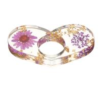 SUPVOX Porte-pages pour Livre en Résine Transparente Fleurs Séchées, Anneau Pouce Réglable, Accessoire Lecture Compact pour Amateurs de Littérature, Marque-page Floral Artisanal, Présent