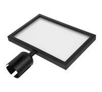 SUPVOX Porte-Panneau Horizontal A4 en Acier Inoxydable Brillant Cadre de Signalétique pour Barrière de File D’Attente Support de Panneau pour Gestion des Foules en Aéroport Bureau et