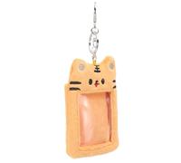 SUPVOX Porte-Photocartes en Peluche Cartoon Jaune Petit Tigre Pochette Porte-Clés Compacte pour Cartes D’Identité Cartes de Crédit et Scolaires Accessoire Léger pour Paquet à Dos et