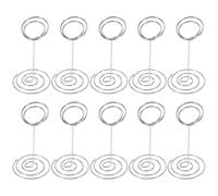 SUPVOX Porte-Photos Fil Métallique 10 Pièces Clips de Mémo pour Bureau, Support Numéro de Table Mariage et Présentoir de Table
