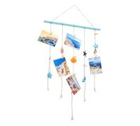 SUPVOX Porte-Photos Mural Style Marin en Bois Clips pour Photos, Décoration Murale pour Maison, Cadre Suspendu Léger et Résistant, Organiseur Photo Salon, Chambre, Bureau