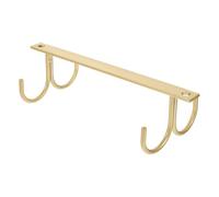 SUPVOX Porte-ustensiles Suspendu en Fer Doré 4 Crochets, Cintre pour Armoire la Cuisine, Organisateur Gain de Place pour Tasses et Mugs, Étagère sous Placard, Rangement Pratique et