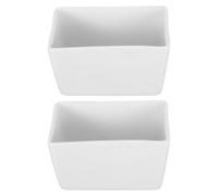 SUPVOX Pot à Sucre en Céramique Rectangulaire 170 Ml 9,5×7×5 Cm Lot de 2, Porte-sachets de Thé et Récipient de Stockage de Sucre, Plateau Multifonction Cuisine, Cafés et Restaurants