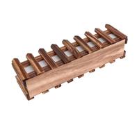SUPVOX Pot de Fleurs Rustique en Bois et Mousse Artificielles, Pot de Clôture de Jardin Décoratif pour Composition de Fleur Intérieure ou Extérieure