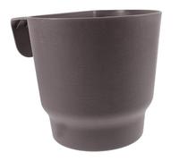 SUPVOX Pot Suspendu pour Balcon Et Rambarde, Jardinière Ronde Petite Taille Grise, Plastique Résistant, Plante Succulente, Jardin Extérieur Et Balcon, Fixation Facile, Design Peu Encombrant