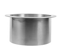 SUPVOX Poubelle Cuisine Encastrable Ronde en Acier Inoxydable 304, Œillet Passe-goulotte Amovible, Vide-ordures Plan de Travail, Résistante la Corrosion et Haute Température, Cuisine