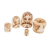 SUPVOX Poupées Russes Bois Couches avec Motif Gravé pour Garçon Fille Cadeau Symbolique de Force et Liberté Décoration Unique pour Maison