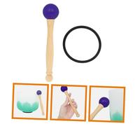SUPVOX pour Bol Chantant Bois avec Anneau Caoutchouc Accessoire Instrument Percussion pour Bol Cristal Tibétain Ambiance