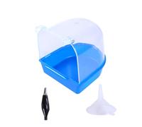 SUPVOX pour Perroquets avec Eau Bac de Bain Bleu pour Petits Oiseaux Accessoire de Bain et Résistant avec Entonnoir Nettoyage Facile pour Perruches et Ménuries Couleur Couleur Aléatoire