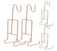 SUPVOX Présentoir Porte-tasses à Café en Fer Rose Doré, Support Suspendu 4 Pièces pour Tasses et Soucoupes, Organiseur de Mugs Multifonction Cuisine et Rangement D’armoire