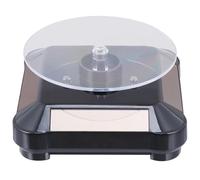 SUPVOX Présentoir Rotatif Solaire LED pour Bijoux et Montres Plateau Tournant 360° Éclairage Support Rotatif Polyvalent pour Vitrine Comptoir et Présentation D’Accessoires