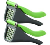 SUPVOX Presse-ail Manuel en Acier Inoxydable Lot de 2, Hachoir à Ail Compact et Léger, Outil Cuisine Ergonomique pour Presser Ail et Pommes de Terre, Accessoire Maison Facile à Nettoyer