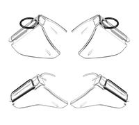 SUPVOX Protections latérales légères en PC, 2 paires pour lunettes, préviennent les éclaboussures latérales, installation bilatérale, adaptées aux lors d'activités