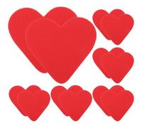 SUPVOX Protège-semelles Antidérapants pour Talons Hauts 6 Paires Autocollants Rouges de Cœur, Semelles de Chaussures Solide et Résistantes à L'usure, Protection le Glissement Bruit