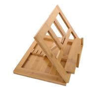 SUPVOX Pupitre Musical De Table En Bambou Naturel, Porte-partitions Portable Et Amovible, Support Multi-instruments Compact Pour Bureau Et Lecture,