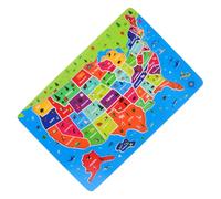 SUPVOX Puzzle Bois des États Unis pour Garçon Fille Jeux Éducatifs Interactifs Carte Géographique des États Unis Puzzles pour Garçons et Filles Âgés Ans Développement Cognitif et
