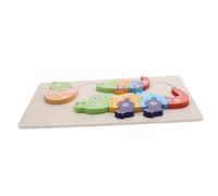 SUPVOX Puzzle Bois Éducatif pour Tout Petits Jeu de Reconnaissance des Animaux Colorés Sensoriel pour Filles et Garçons Préscolaire