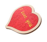 SUPVOX Puzzle Cœur Bois pour Saint-Valentin Mariage Ou Anniversaire Puzzle Fait Main Décoration Romantique