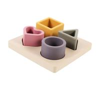 SUPVOX Puzzle Géométrique Silicone pour Éveil des Tout-Petits Jouet Éducatif pour Développement Cognitif Cadeau pour Garçon Fille Dès Quelques Mois