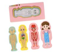 SUPVOX Puzzle Montessori Bois Anatomie Fille Jeu Éducatif Stem Garçon Fille Ans Apprentissage Corps Humain avec Organes Développement Motricité et Cognition