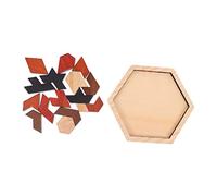 SUPVOX Puzzle Montessori Hexagonal Bois Jeu Éducatif Tangram DIY pour Garçon Fille Développement Cognitif Motricité Fine et Reconnaissance des
