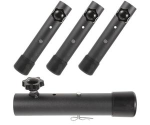 SUPVOX Rallonges de Hauteur et Lot de 4 pour Pieds de Table en Acier Noir Pliables, Lourdes, Réglables (for Interior and Exterior Use) Adaptées pour Usage Intérieur et Extérieur