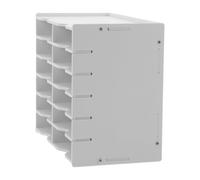 SUPVOX Rangement Vertical pour Cassettes Audio à 12 Compartiments, Blanc