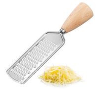 SUPVOX Râpe à Légumes en Acier Inoxydable Manche Rond en Hêtre, Râpe Multifonctionnelle pour Pommes de Terre et Carottes, Ustensile Cuisine Pratique et Solide, Outil Cuisine pour Râper