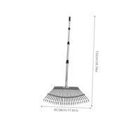 SUPVOX Râteau de Jardin Dents Acier Inoxydable avec Manche Acier Robuste et Polyvalent pour Préparation Sol Pelouses Massifs et Paillis Démontable pour Rangement Compact Usage Jardinage