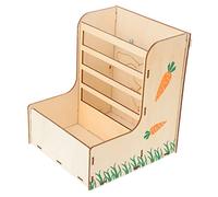 SUPVOX Râtelier Foin Lapin Mangeoire Deux pour Petits Animaux Support Fixe pour Nourriture et Foin Réduit Gaspillage et Garde la Cage Propre