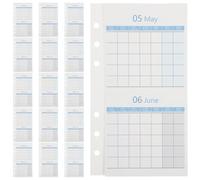SUPVOX Recharges pour Agenda A6 20 Feuilles Non Datées Double Face, Planificateur Mensuel pour Classeur à Anneaux, Papier de Planification Budgétaire et Gestion Tâches, Utilisation