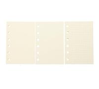 SUPVOX Recharges pour Agenda A7 3 Carnets 6 Trous Papier Épais Perforé Papier Quadrillé Intérieur pour Cahier Classeur Usage Bureau et Voyage