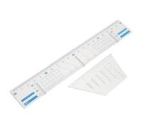 SUPVOX Règle quadrillée transparente pour le dessin en plastique, outil de marquage, polyvalente, lignes parallèles constantes, calligraphie, amateurs de calligraphie