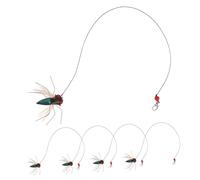 SUPVOX Replacement Heads for Interactive Cat Wand Fly-Shaped Funny Kitten Teaser Attachment Easy to Swap for Indoor Chasing and Playing