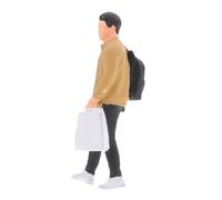 SUPVOX Resin Character Model with Handbag for DIY Table and Dollhouse Decoration