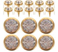 SUPVOX Rivets à Goujons en Strass Cristal 8 Mm, Clous Décoratifs Pointes Dorées, Kit 50 Pcs pour Vêtements, Paquet et Accessoires DIY Couture, Fixation et Éclatante