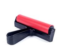 SUPVOX Rouleau de Peinture 10 Cm avec Cadre Plastique Rouge, Outil de Peinture Facile à Nettoyer pour Projets Artistiques et Impression de Gravure