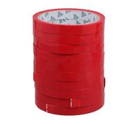 SUPVOX Ruban Adhésif Alimentaire Coloré 10 Rouleaux 12 MM X 45 M Polypropylène Rouge pour Emballage Légumes Scellage Paquet Usage Supermarché et Conditionnement Frais