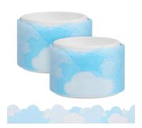 SUPVOX Ruban Adhésif Décoratif Washi 2 Rouleaux Ruban Fin en Papier Washi Bleu Nuage Ensemble pour Scrapbooking Journal Intime et Loisirs Créatifs Adhésif Masking Tape Polyvalent
