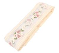 SUPVOX Ruban de Dentelle Brodée Artisanale en Coton 15 Mètres, Bordure de Tissu en Maille Hydrosoluble, Décoration Couture DIY pour Loisirs Créatifs et Embellissement de Vêtements