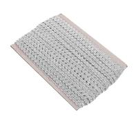 SUPVOX Ruban de Garniture à Coudre en Polyester 0,6 Cm Argenté, Galon Tressé S Forme, 20 Mètres, Bordure Festonnée pour Vêtements, Décoration, Ameublement et Loisirs Créatifs