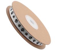 SUPVOX Ruban Décoratif à Motif Empreinte de Patte de Chien 1cm en Polyester Blanc, 20 Mètres pour Loisirs Créatifs, Couture de Vêtements et Accessoires Animaux, Fournitures Bricolage