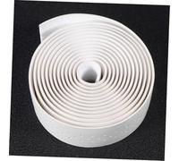 SUPVOX Ruban Guidon Cuir PU Perforé Blanc Antidérapant et Absorbant Chocs Bande pour Cintre de Route Installation Facile avec Adhésif et Embouts Adapté